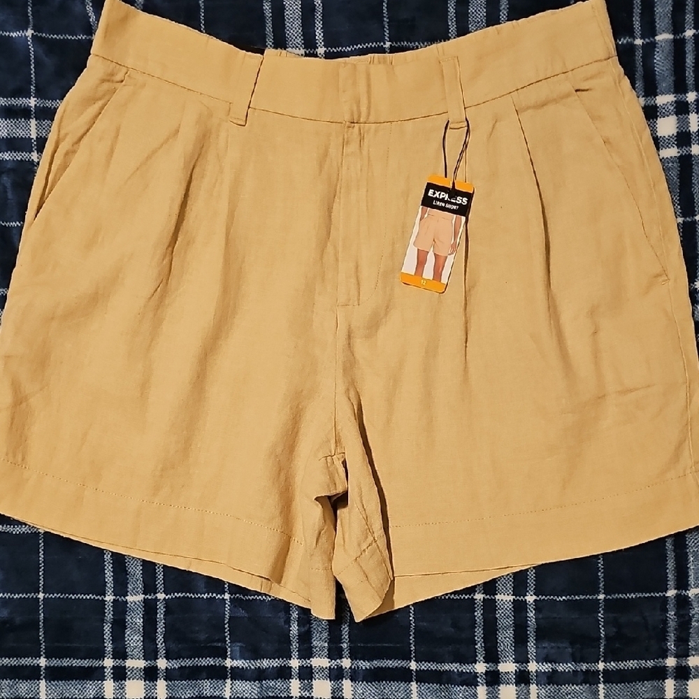 Express Tan High Waist Shorts